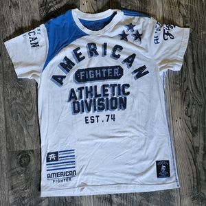 American Fighter, Men's Medium, White & Blue